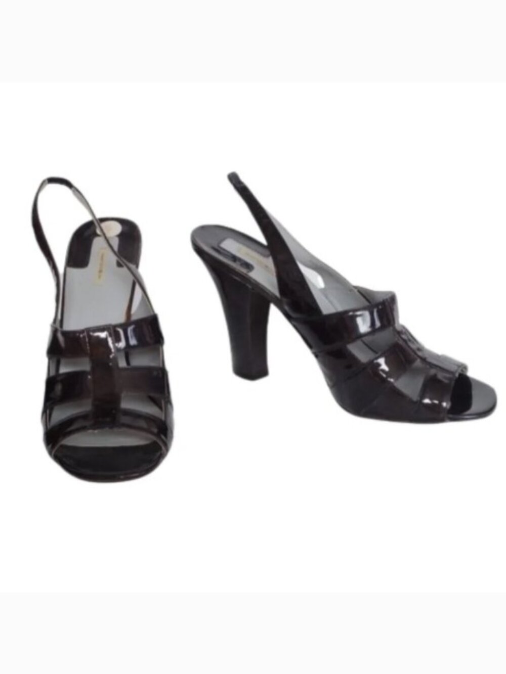Max Studio "Echo" Patent Leather Slingback Heeled Sandal- Sz. 9